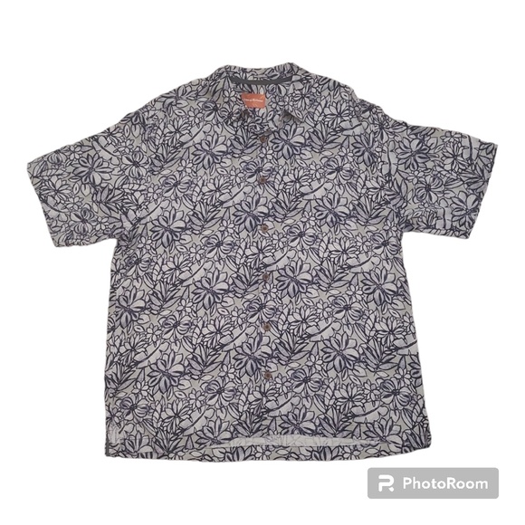 Tommy Bahama Other - Tommy Bahama 100% Silk Hawaiian Men's Silk Button Down Dress Shirt Sz Lrg